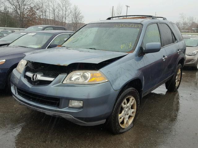 2HNYD18645H524352 - 2005 ACURA MDX TOURIN BLUE photo 2