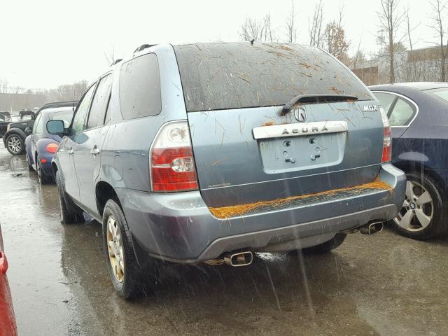 2HNYD18645H524352 - 2005 ACURA MDX TOURIN BLUE photo 3