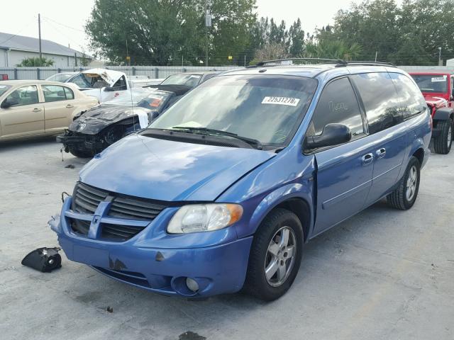 2D4GP44L97R192107 - 2007 DODGE GRAND CARA BLUE photo 2