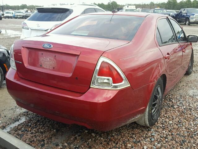 3FAHP06ZX7R167552 - 2007 FORD FUSION S RED photo 4