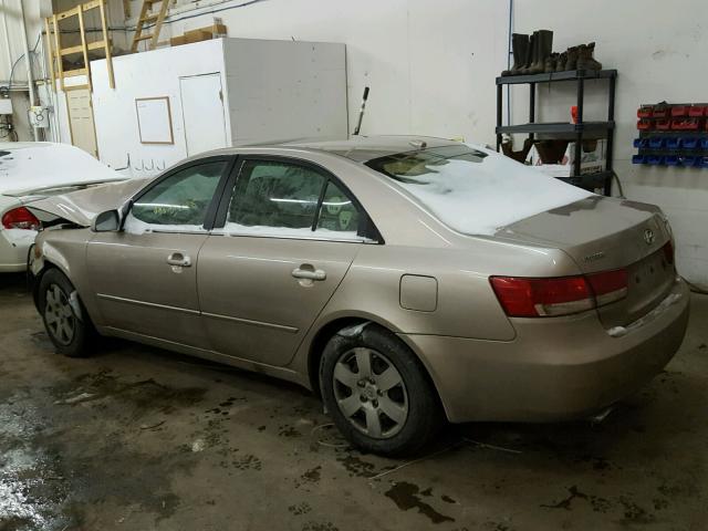 5NPET46F48H327712 - 2008 HYUNDAI SONATA GLS TAN photo 3