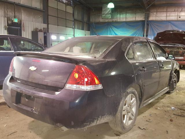 2G1WB5E34C1199964 - 2012 CHEVROLET IMPALA LT BLACK photo 4