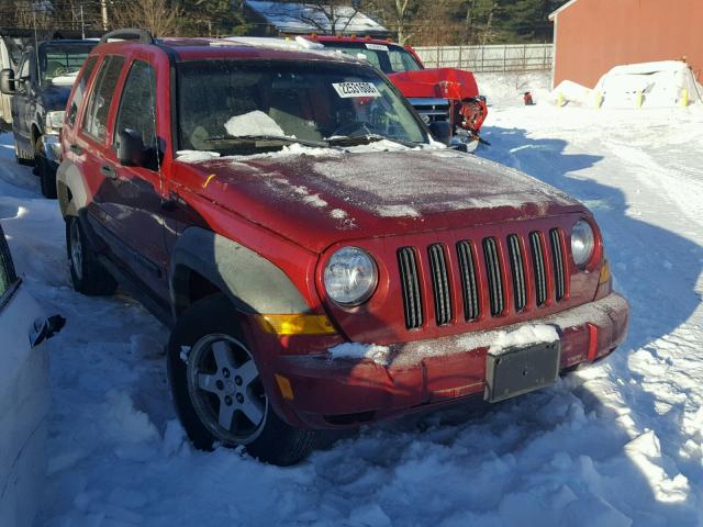 1J4GL48K16W163193 - 2006 JEEP LIBERTY SP RED photo 1