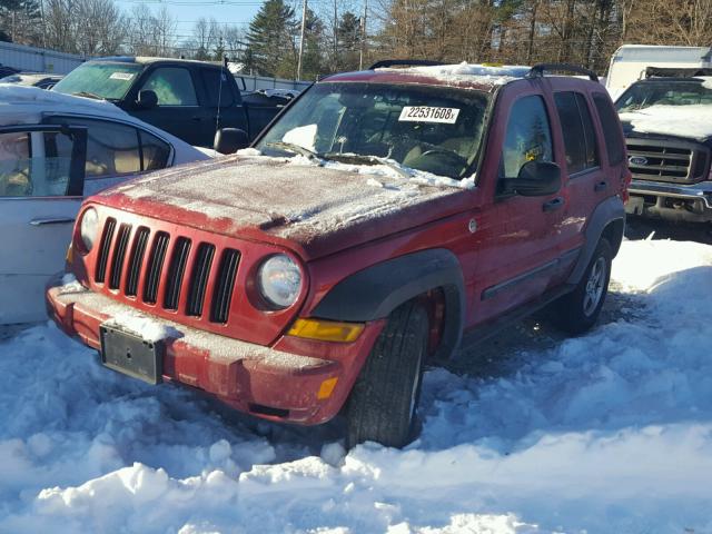 1J4GL48K16W163193 - 2006 JEEP LIBERTY SP RED photo 2