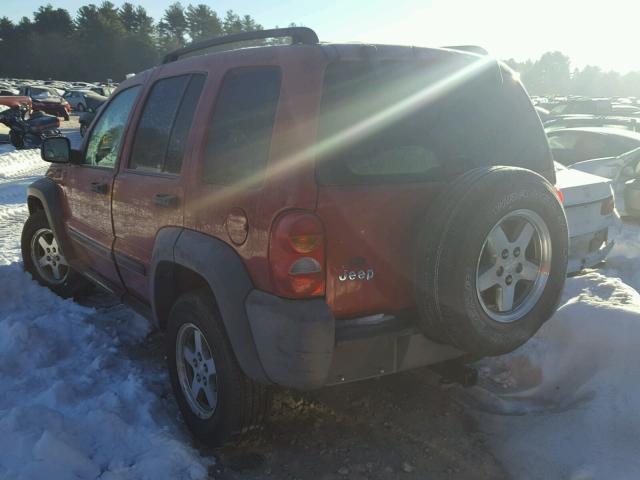 1J4GL48K16W163193 - 2006 JEEP LIBERTY SP RED photo 3