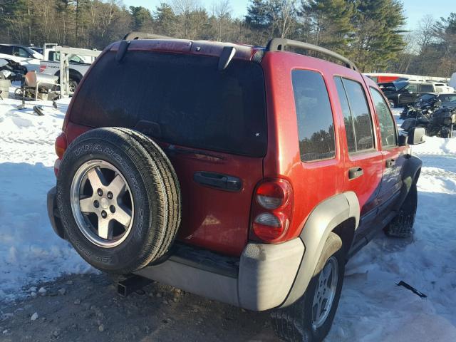 1J4GL48K16W163193 - 2006 JEEP LIBERTY SP RED photo 4