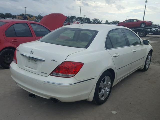 JH4KB16566C010775 - 2006 ACURA RL თეთრი ფოტო 4