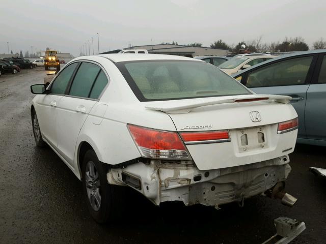 1HGCP2F6XCA159110 - 2012 HONDA ACCORD SE WHITE photo 3