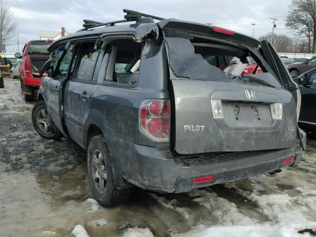 5FNYF18288B022600 - 2008 HONDA PILOT VP GRAY photo 3