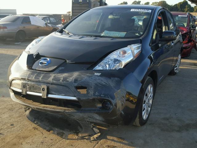 1N4AZ0CP7FC322084 - 2015 NISSAN LEAF S BLACK photo 2