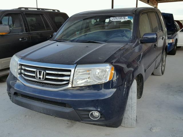 5FNYF3H44CB040016 - 2012 HONDA PILOT EX BLUE photo 2