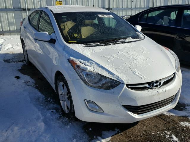 5NPDH4AE0DH166071 - 2013 HYUNDAI ELANTRA GL WHITE photo 1