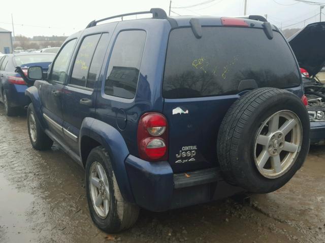 1J4GL58K35W654563 - 2005 JEEP LIBERTY LI BLUE photo 3