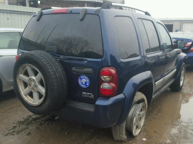 1J4GL58K35W654563 - 2005 JEEP LIBERTY LI BLUE photo 4