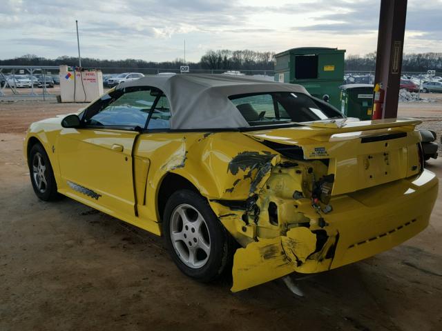 1FAFP44413F339870 - 2003 FORD MUSTANG YELLOW photo 3