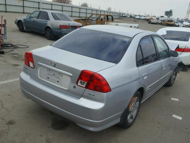 2HGES26824H639234 - 2004 HONDA CIVIC EX SILVER photo 4