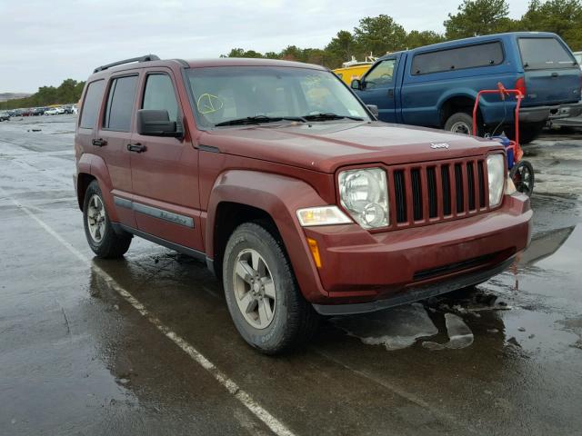 1J8GN28K68W133865 - 2008 JEEP LIBERTY SP MAROON photo 1