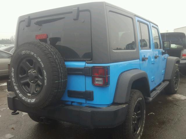 1C4BJWDG9HL652089 - 2017 JEEP WRANGLER U BLUE photo 4