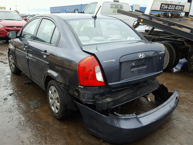 KMHCN4AC9AU414267 - 2010 HYUNDAI ACCENT GLS GRAY photo 3