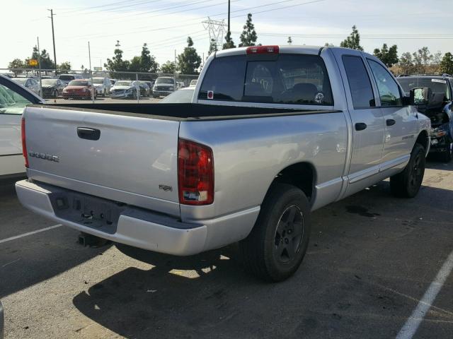 1D7HA18D24J166734 - 2004 DODGE RAM 1500 S SILVER photo 4