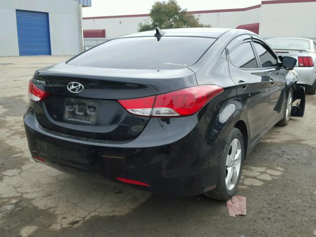 KMHDH4AE6CU188639 - 2012 HYUNDAI ELANTRA GL BLACK photo 4