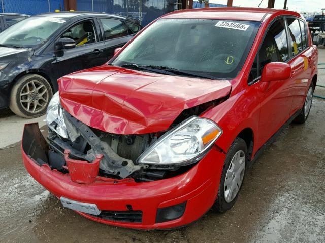 3N1BC1CP5AL467484 - 2010 NISSAN VERSA S RED photo 2