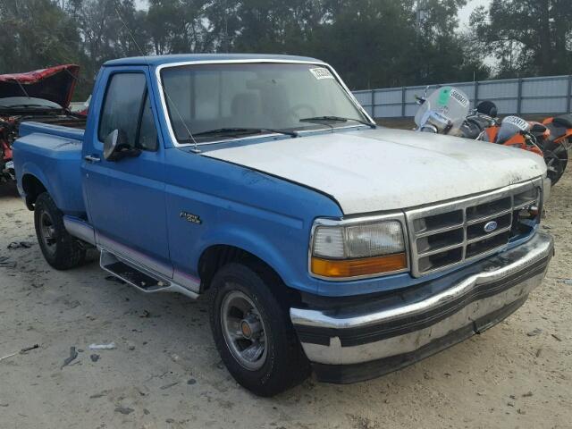 1FTDF15N6PKA06538 - 1993 FORD F150 BLUE photo 1