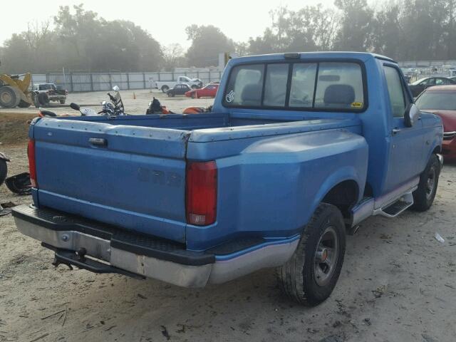 1FTDF15N6PKA06538 - 1993 FORD F150 BLUE photo 4