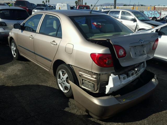 1NXBR32E95Z397258 - 2005 TOYOTA COROLLA CE TAN photo 3