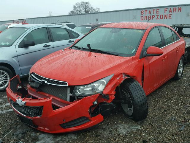 1G1PC5SB1E7165273 - 2014 CHEVROLET CRUZE LT RED photo 2