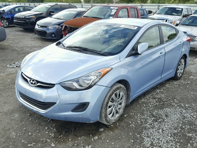 KMHDH4AE5CU464552 - 2012 HYUNDAI ELANTRA GL BLUE photo 2