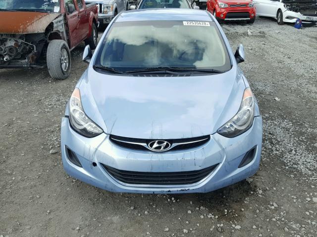 KMHDH4AE5CU464552 - 2012 HYUNDAI ELANTRA GL BLUE photo 9