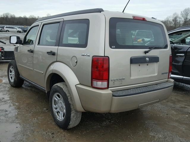 1D4PU2GK3AW100584 - 2010 DODGE NITRO SE BEIGE photo 3