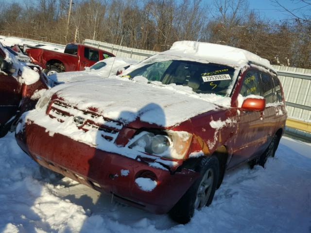 JTEHD21A330020480 - 2003 TOYOTA HIGHLANDER BURGUNDY photo 2