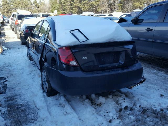 1G8AJ52FX4Z207880 - 2004 SATURN ION LEVEL BLACK photo 3