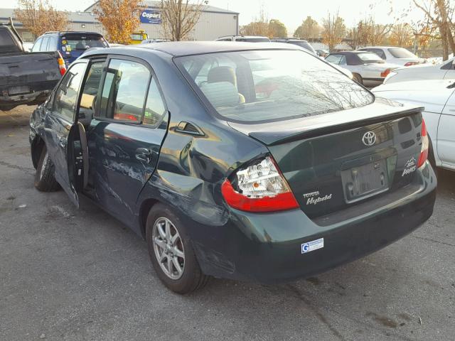 JT2BK18U730079387 - 2003 TOYOTA PRIUS GREEN photo 3