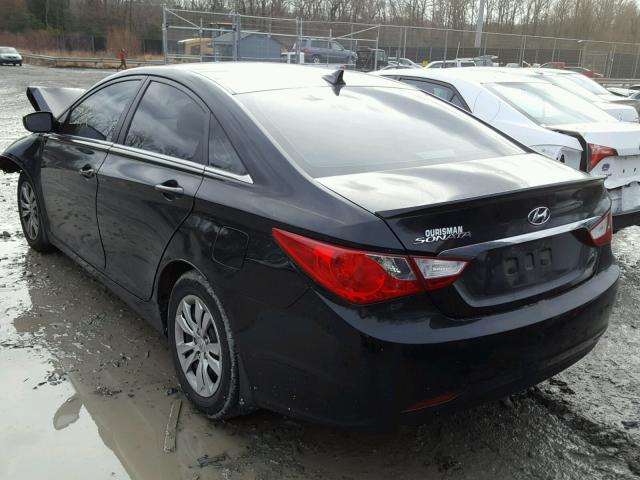 5NPEB4AC3BH293723 - 2011 HYUNDAI SONATA GLS BLACK photo 3