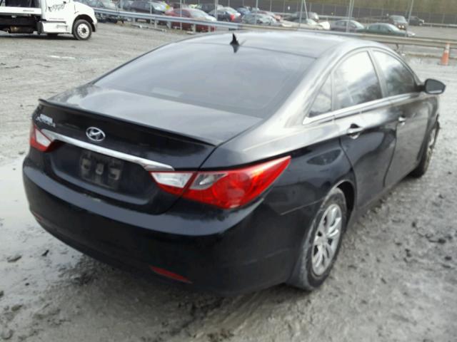 5NPEB4AC3BH293723 - 2011 HYUNDAI SONATA GLS BLACK photo 4