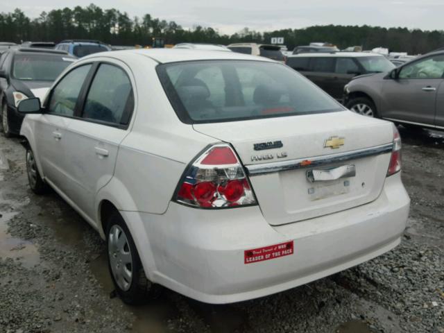 KL1TD56698B244764 - 2008 CHEVROLET AVEO BASE WHITE photo 3