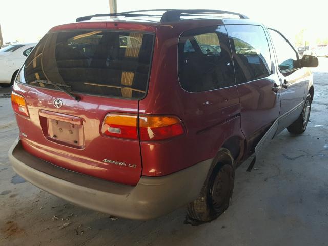 4T3ZF13CXYU277764 - 2000 TOYOTA SIENNA LE RED photo 4