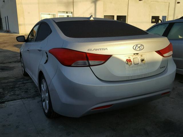 KMHDH4AE6CU353783 - 2012 HYUNDAI ELANTRA GL SILVER photo 3