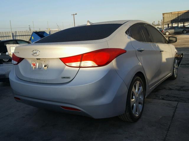 KMHDH4AE6CU353783 - 2012 HYUNDAI ELANTRA GL SILVER photo 4