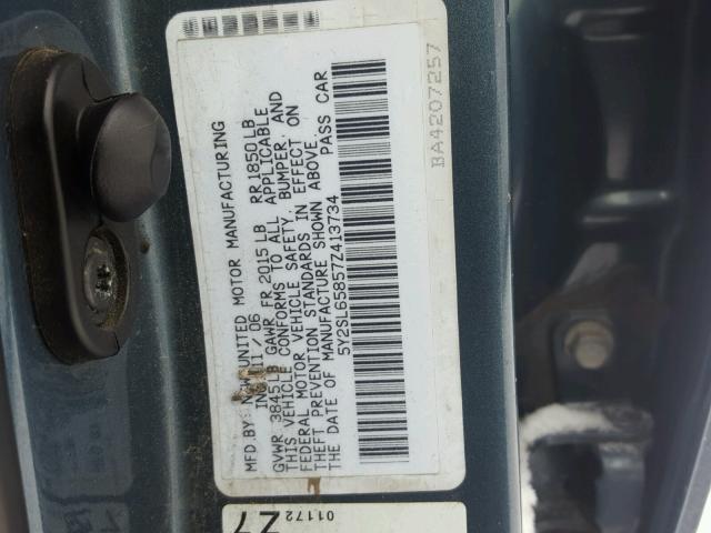 5Y2SL65857Z413734 - 2007 PONTIAC VIBE BLUE photo 10