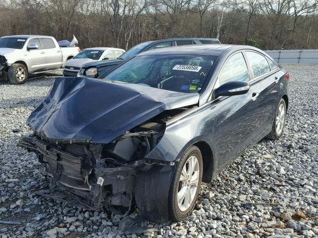 5NPEC4AC4BH002255 - 2011 HYUNDAI SONATA SE BLUE photo 2