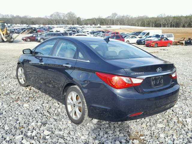 5NPEC4AC4BH002255 - 2011 HYUNDAI SONATA SE BLUE photo 3