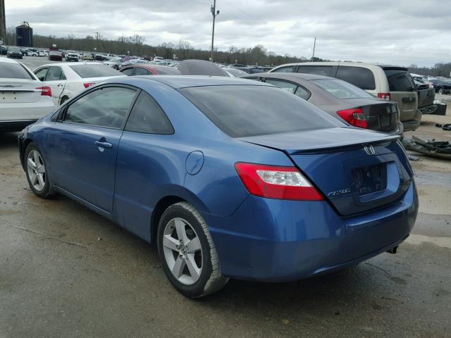 2HGFG12808H537278 - 2008 HONDA CIVIC EX 蓝色 照片 3
