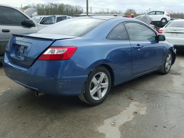 2HGFG12808H537278 - 2008 HONDA CIVIC EX BLUE photo 4