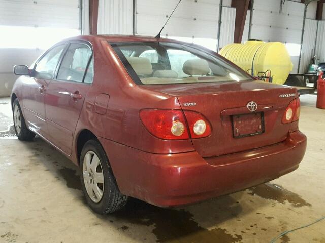 2T1BR32E87C736905 - 2007 TOYOTA COROLLA CE RED photo 3