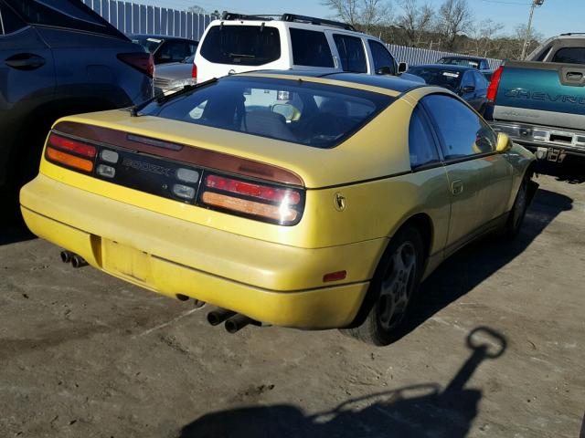 JN1RZ24A8LX014318 - 1990 NISSAN 300ZX YELLOW photo 4