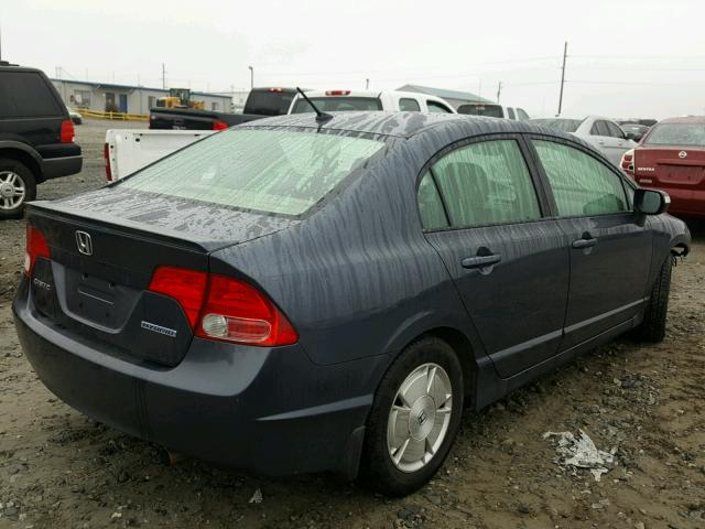 JHMFA36258S016436 - 2008 HONDA CIVIC HYBR BLUE photo 4